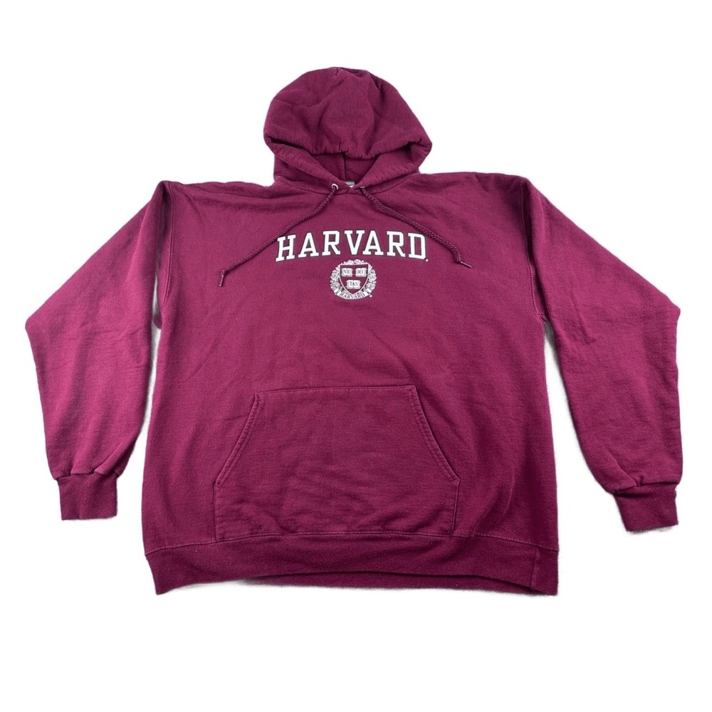 Ivysport Hoodie Men L Red Harvard University Crest College Sporty Ivy League
